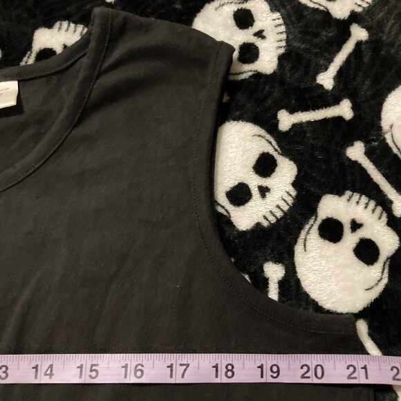 SIMPLY BASIC Black cotton scoop neck tank top ~ Goth stretchy LARGE XL 1X shirt - Picture 6 of 11